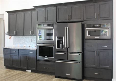 cabinet colors that go with black stainless steel appliances|kitchen colors with black appliances.